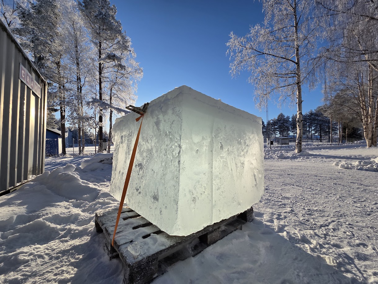 Isblock för konst