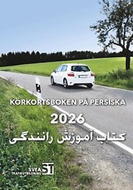 Bilden föreställer omslaget till boken Körkortsboken på persiska, 