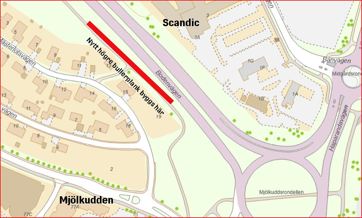 Karta som visar var den nya Hertsökolan byggs